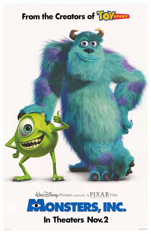 Monsters, Inc. (2001) movie poster 11x17
