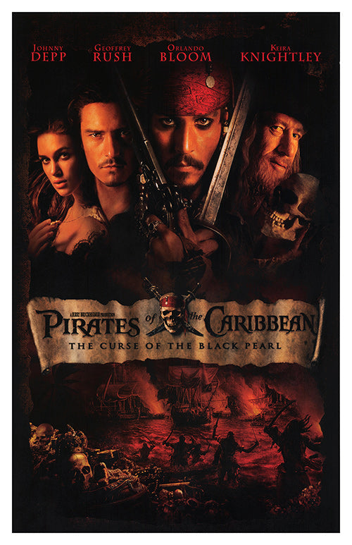 Pirates of the Caribbean: The Curse of the Black Pearl (2003) movie poster 11x17