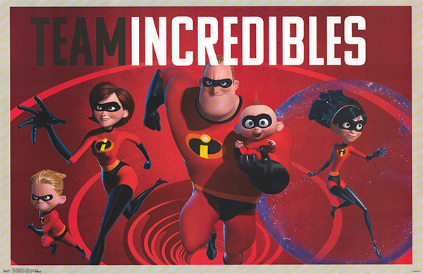 The Incredibles (2004) movie poster 34x22.25