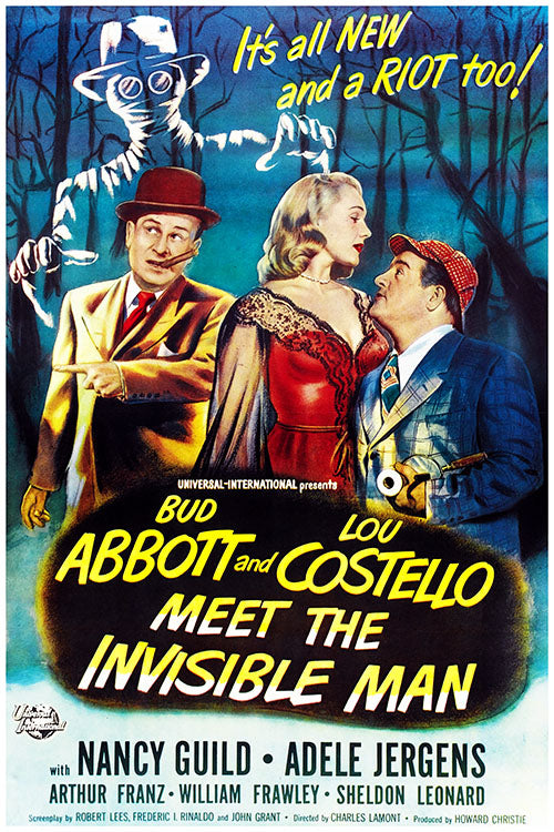 Bud Abbott and Lou Costello Meet the Invisible Man (1951) movie poster 11x17
