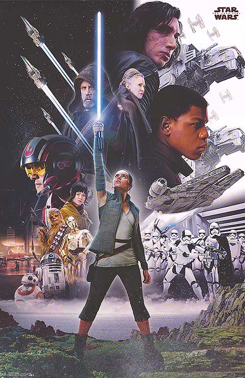 Star Wars: The Last Jedi (2017) movie poster 22.25x34