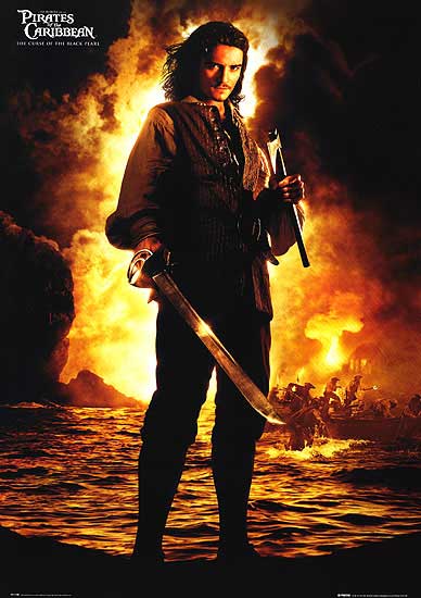 Pirates of the Caribbean: The Curse of the Black Pearl (2003) movie poster 25x35.5