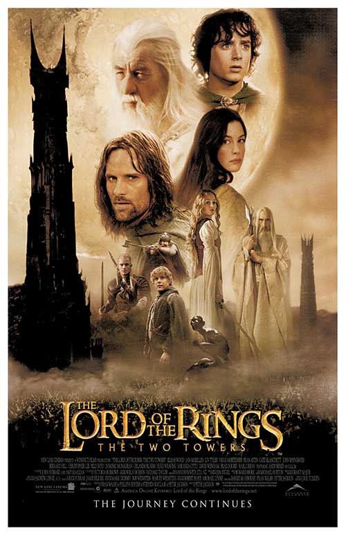 The Lord of the Rings: The Two Towers (2002) movie poster 11x17