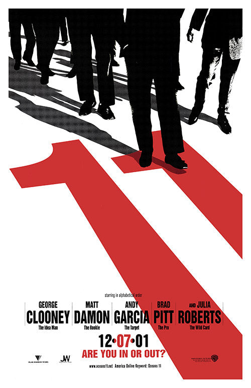 Ocean's Eleven (2001) movie poster 11x17