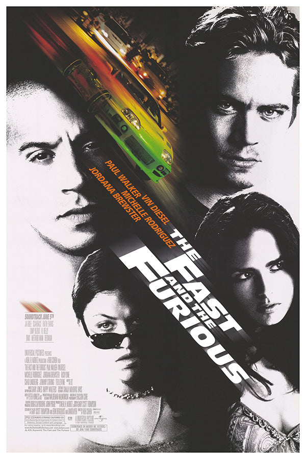 The Fast and the Furious (2001) movie poster 24x36