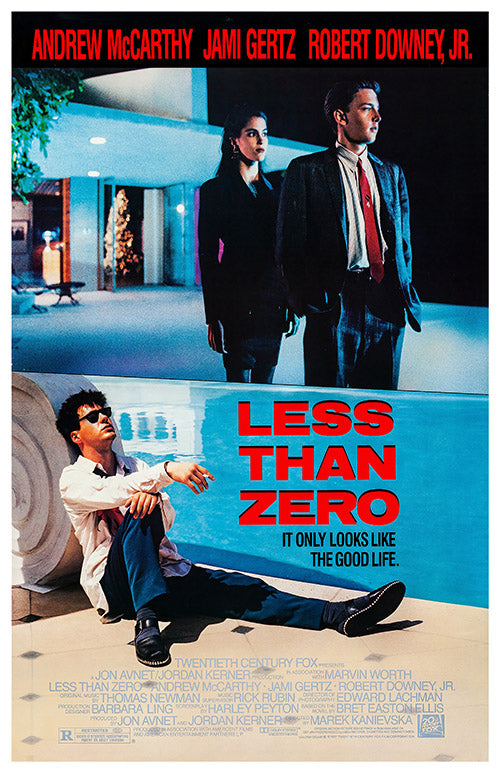 Less Than Zero (1987) movie poster 11x17