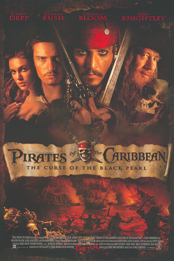 Pirates of the Caribbean: The Curse of the Black Pearl (2003) movie poster 24x36