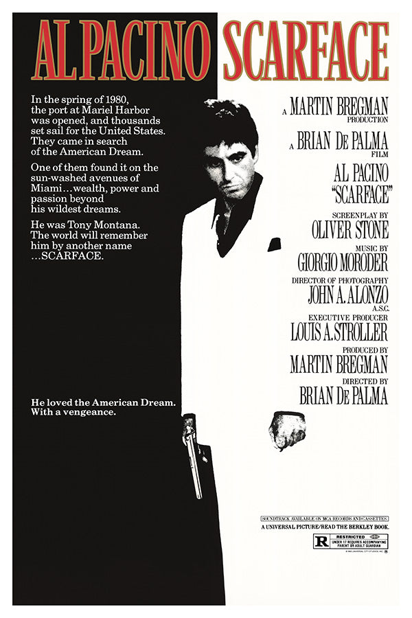 Scarface (1983) movie poster 24x36